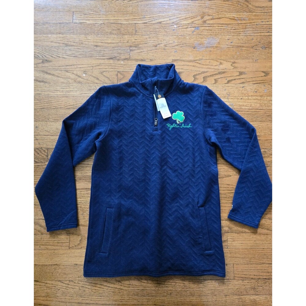 Champion Notre Dame Fighting Irish Quarter Zip Fleece Womens Small NWT
